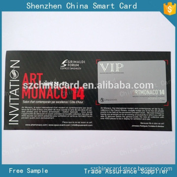 PVC material hot stamping gift card with OEM personalized backer